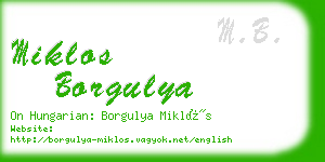 miklos borgulya business card